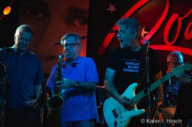 Rich Lapka, John Bowes on Sax and Mark Rashkow, guitarist